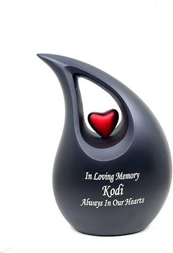 Miniatura 20 de Urna de corazón de lágrima dorada blanca para cenizas humanas Urnas de cremación para cenizas adultas Urna de ceniza funeraria para hombres