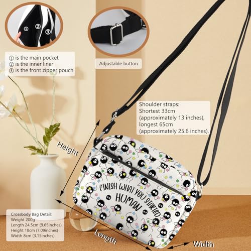 Soot Balls Crossbody Bag Soot Balls Inspire Gift Kawaii Anime Inspired Gift Anime Lover Gift Cute Soot Ball Gifts2