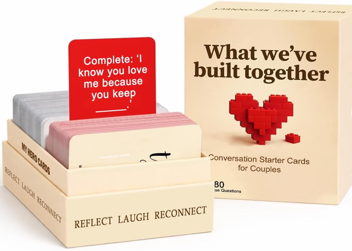 What We Have Built Together - Fun and Romantic Conversation Starter Cards for Adults, Best Date Night Ideas, Gift Ideas for Anniversaries & Birthdays, Prompts for Deeper Connection