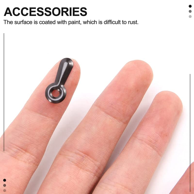 Image of 300 Picture Turn Button Fasteners Photo Frame Hardware And 300 Screws For Craft, Hanging, Drawing, Black - (Color: Black)