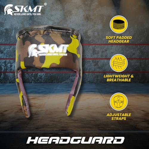 Image of SKMT NEVER LOSE UNTIL YOU WIN Kids Boxing Set - Camo Green (2-8 Years)