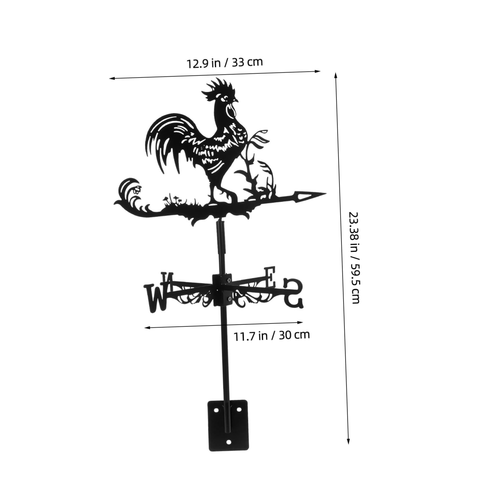 Balacoo Weather Vane Rooster: Weather Vanes Roof Mount Windmill Weather Vane Decor Cast Iron Wind Vane for Roofs Garden Yard