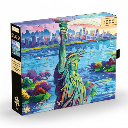 Buffalo Games - Celebrate Liberty - Rompecabezas de 1000 piezas para adultos | Arte de Redina Tili, Tablero reciclado, Acabado en foil, Tamaño terminado 26.75 x 19.75 pulgadas, Poster tamaño completo incluido miniatura 1
