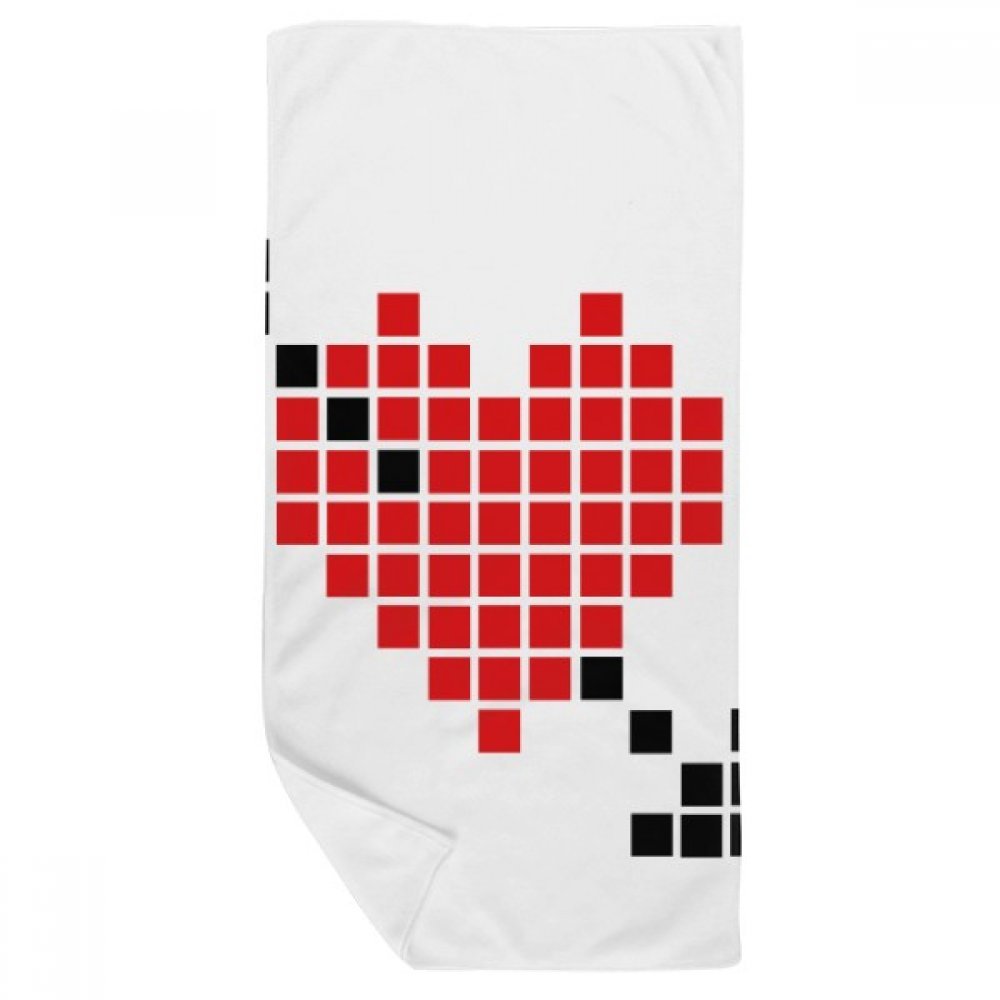 Serviette de bain pixel multicolore 35x70cm pour le sport et vos sorties week-end