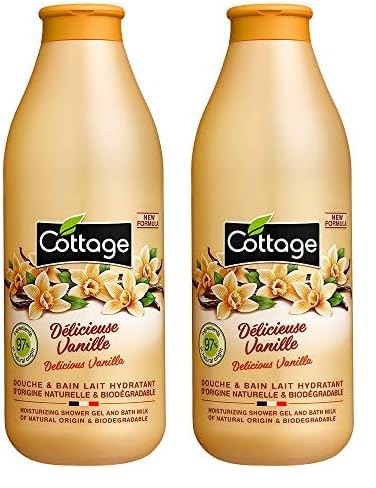 Gel de ducha y Baño de Leche con Vainilla 750 ml (Paquete de 2)
