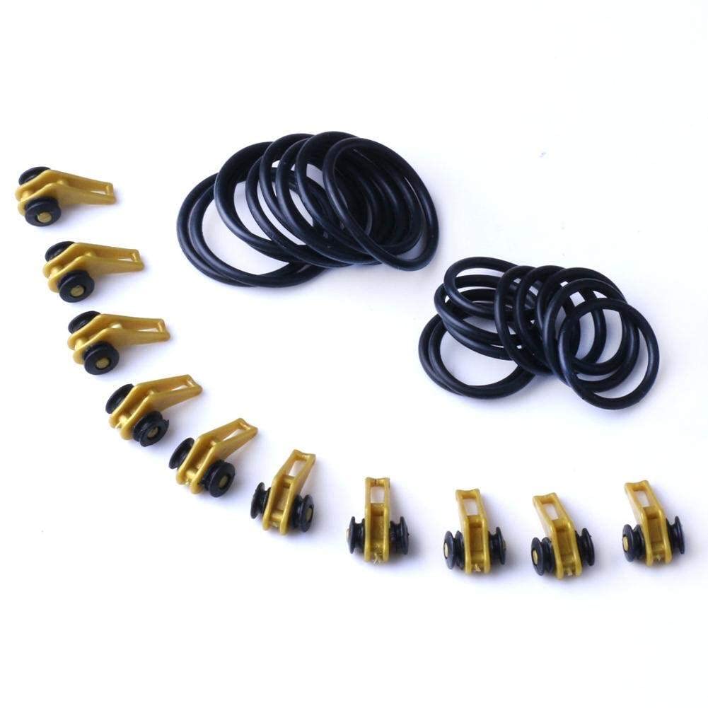 10 Pcs Fishing Hook Secure Keeper Holder with Rubber Ring Lure Jig Safe Keeping for Fishing Rod Tool Useful and Deft