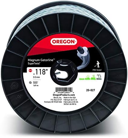 Oregon Trimmer Line - 20-027 - Magnum Gatorline - Supertwist - .118" Gauge, 3 lb. Spool, 555 Feet