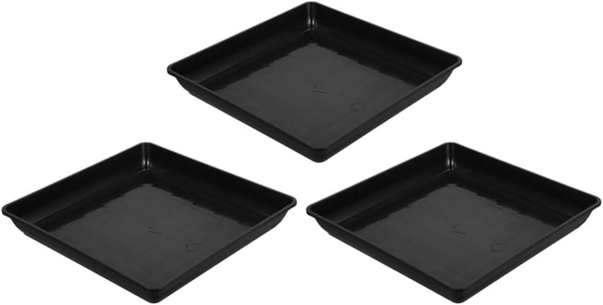 Amazon | 3個 正方形 植物 受け皿 厚手 プラスチック 植木鉢 水 トレイ