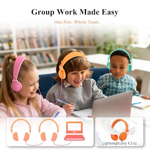 MIXCU 12-Pack Classroom Headphones for K-12 Schools, Bulk Wired 3.5mm Jack - image 6