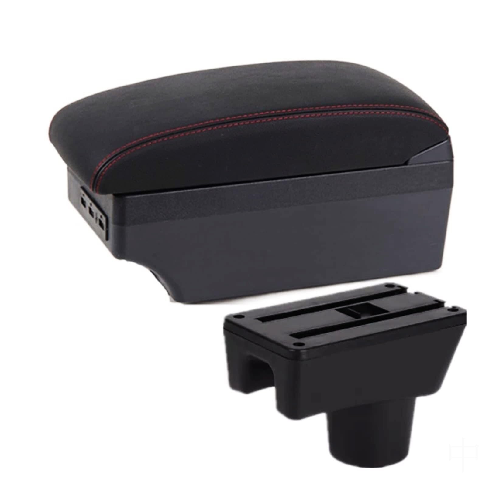 GTDTKGANAK Storage Box For Mitsubishi For Mirage 2012-2023 Center Console Armrest Storage For Box with USB Charging Retrofit(C1 7 Usb)