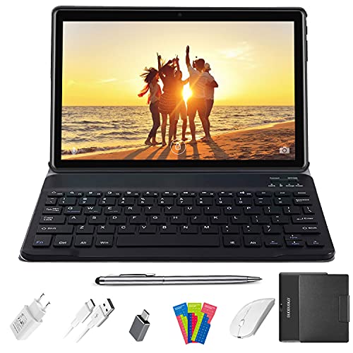 Tablet 10.1 Pulgadas, Android 10.0 - Ultrar-Rápido Tableta, 4GB RAM+64/128GB ROM, Quad-Core Tablet Baratas y Buenas, 4G LTE,...