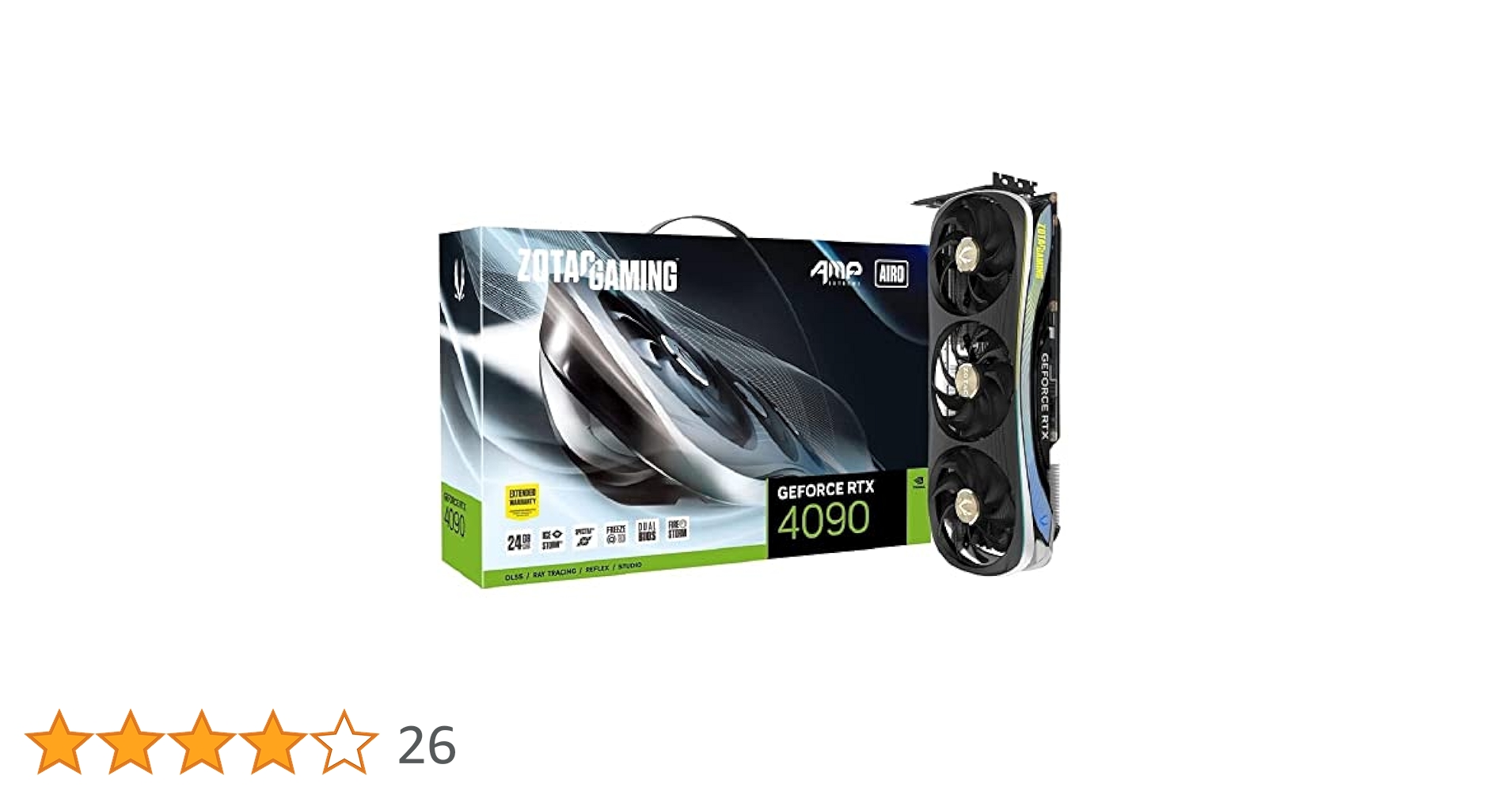 グラフィックボード・グラボ・ビデオカード ZOTAC GeForce RTX 4090 AMP Extreme AIRO Amazon | ZOTAC GAMING GeForce RTX 4090 AMP Extreme AIRO