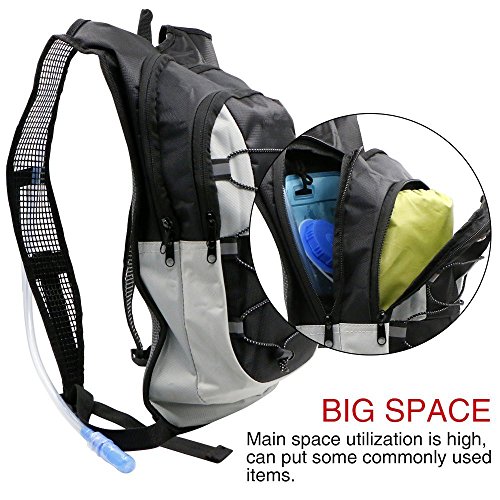 Image of Monvecle Hydration Pack Water Rucksack Backpack Bladder Bag Cycling Bicycle Bike /Hiking Climbing Pouch + 2L Hydration Bladder