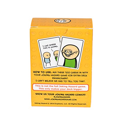 deck enhancement 1 - the first expansion of joking hazard comic building card - party game by cyanide and happiness for 3-10 players  orange medium