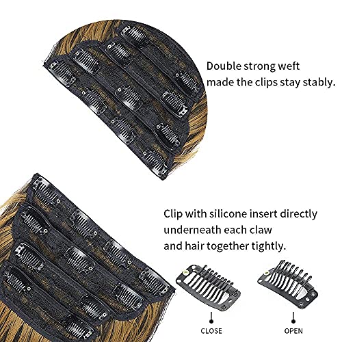 Image of Artifice 6pc 16Clip 60CM Multi Layered Long Hair Extension Set for Full Head Cover For Party Girls Women Golden Highlighted with Brown