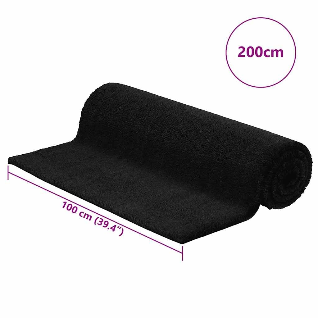 Fußmatte Kokosfaser Schwarz 100x200 cm Eingangsmatte