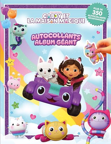 Gabby et la Maison Magique Autocollants Album Géant - Livres d'activités pour enfants, 350 autocollants repositionnables, 96 pages de plaisir