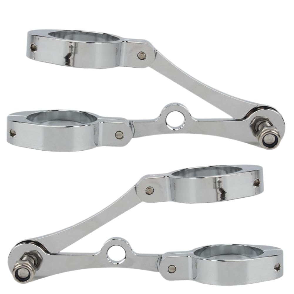 Ehxqaxzcf Silver 1Pairs Cnc Motorcycle Headlight Bracket Fork Tube Compatible With Cafe Racer Mount Clamp Spotlight Holder 39-41Mm(Silver 1Pairs)