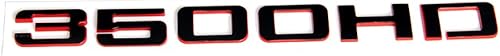 Miniatura 7 de Yoaoo 2 placas de identificación originales de color negro 3500 HD 3500 HD, emblemas de aleación para GM Silverado Sierra brillante 2 piezas