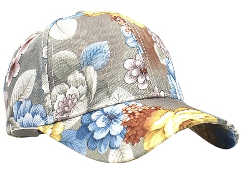 Gorra de béisbol ajustable para mujer con diseño floral miniatura 1