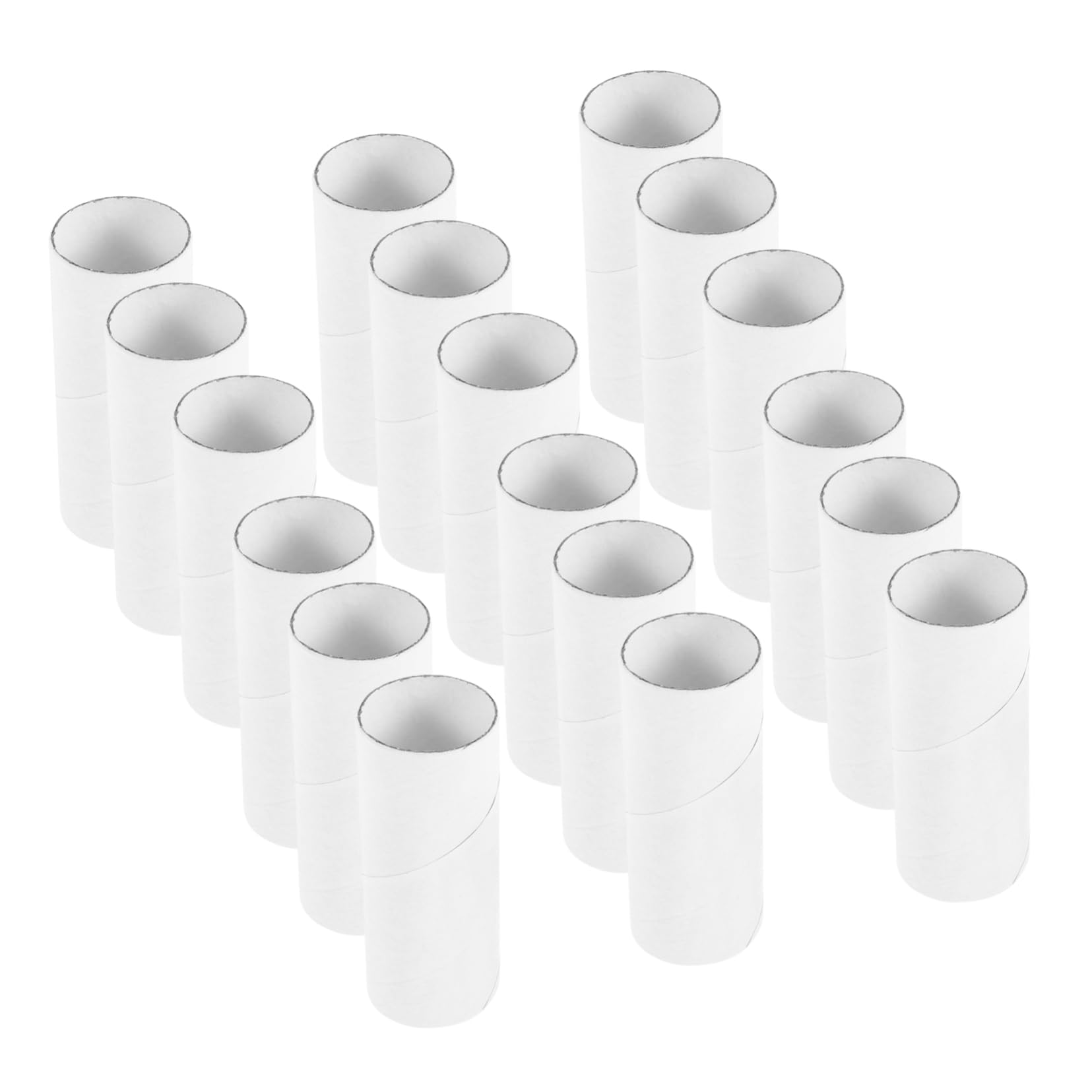 jojofuny 30Pcs White Cardboard Tubes for DIY Projects and Durable for Creativity Classrooms and Home Activities