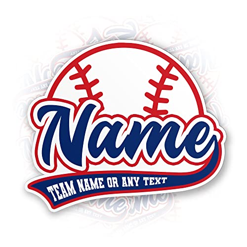 (New Update) Custom Baseball Logo Sticker Personalized Name Baseball Softball Family Sticker Decal...