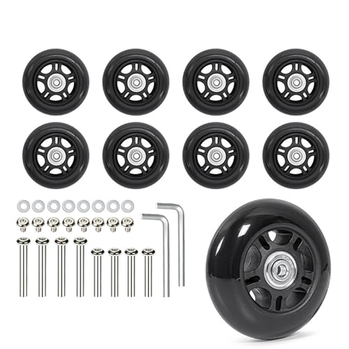 [QMQJIA] 8PCS Luggage for Suitcases Wear Resistant Rollers Smooth Quiet Motion Effortless Installation Suitcase Wheel Replacemen
