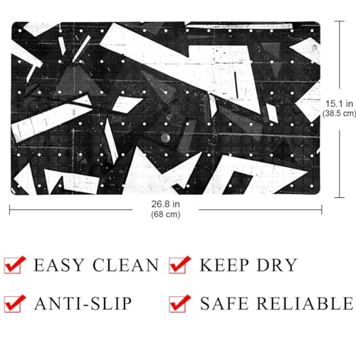 Tapete de bañera de PVC resistente y diseño moderno de Graffiti 5