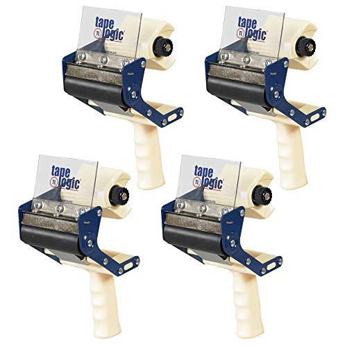 Image of Box USA Tape Logic 4 Inch Heavy-Duty Packing Tape Dispenser Gun, for Packing, Shipping, Moving and Warehouse Use (4 Dispensers)