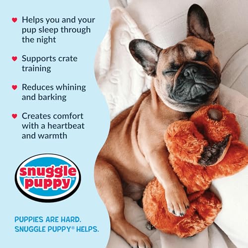 Image of Snuggle Puppy Original Heartbeat Puppy Toy with Real-Feel Pulse and Heat Pack, Plush Comfort Dog Toy for Crate Training, First Nights, and Sleep | Calming heartbeat toy, crate training comfort, heat pack, new puppy essentials, first nights, sleep, medium breeds 25-70 lbs