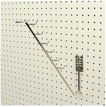 HD Chrome Metal Garden Hoe or Spade Pegboard Hooks - Pack of (5)