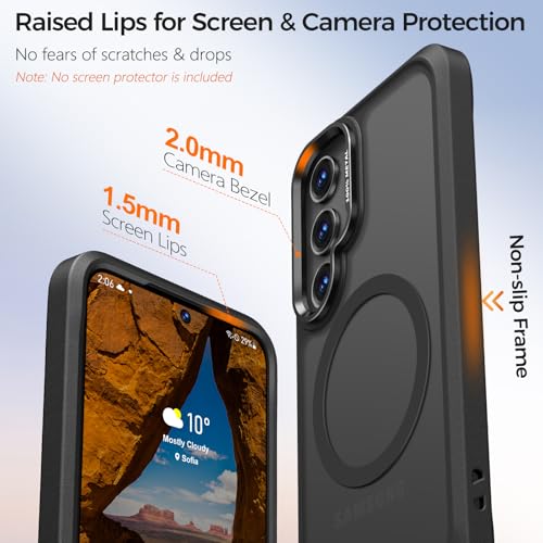 Image of Rayboen for Magnetic Matte Samsung Galaxy S24 Case, Black