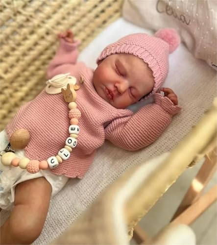 Anano Real Baby Mädchen Reborn Babypuppen Silikon Ganzkörper 20 Zoll Lebensechte Neugeborene Babypuppe Gewichtete Realistische Silikon Babypuppen Anatomisch Korrekte Baby Kleinkind Puppe