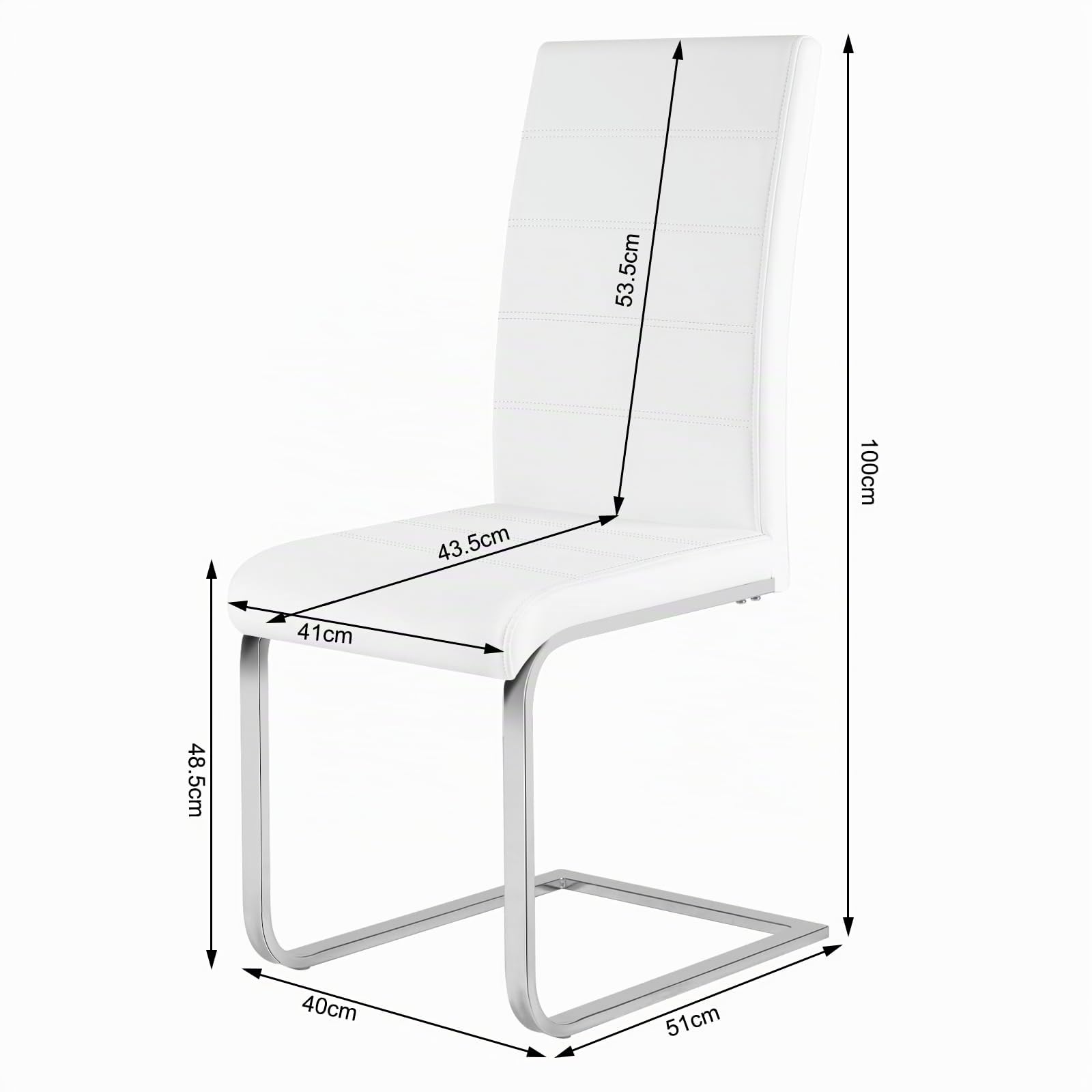 WOLTU Juego de 6 Sillas de Comedor, Terciopelo,Blanco | Ergonómica,Forma de C con Respaldo Alto,Moderna,Chic