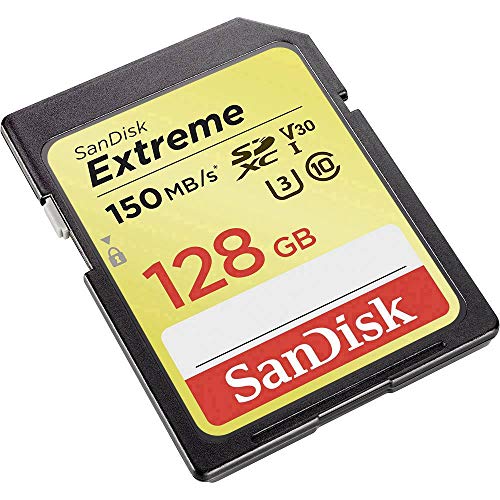 SanDisk 128GB Extreme SDXC UHS-I Memory Card - 150MB/s, C10, U3, V30, 4K UHD, SD Card - SDSDXV5-128G-GNCIN