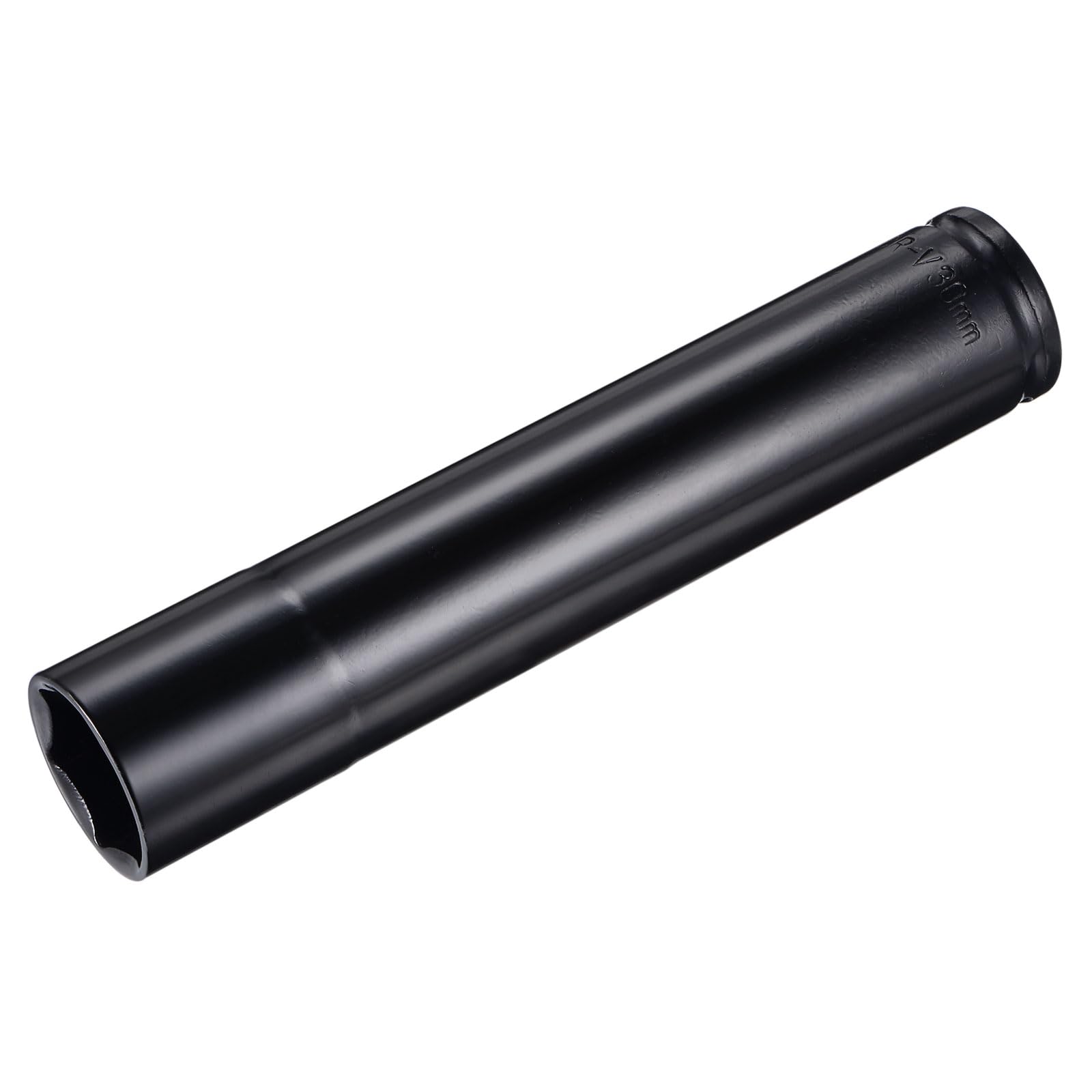 sourcing map Douille Impact 30mm 1/2" Empreinte Profondeur Traité thermiquement douille à choc CR-V Acier 200mm (8") Longueur 6 points Dimensions métriques