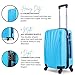 SA Products Cabin Suitcase - Hardshell Airline-Approved Luggage Bag for Travel - Cabin Bag with Inner Pockets, Extendable Top Handle, Side Handle, 4 Spinner Wheels, Lock - 55x22x38cm, 35L, Navy
