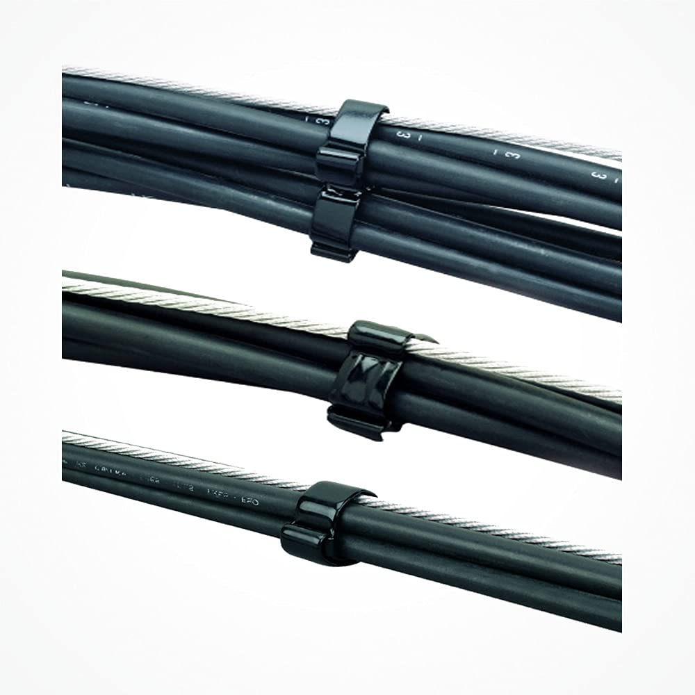 Silex | Brida con Hebilla Engomada 10x120 mm sin Tornillo | Abrazadera de Sujeción para Cableado Técnico y Redes | Fijación Segura para Instaladores, Electricidad y Telecomunicaciones | 100 uds