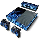 Protective Vinyl Skin Decal Cover for Microsoft Xbox One Console wrap Sticker Skins with Two Free Wireless Controller - Blue Flame Protective Vinyl Skin Decal Cover for Microsoft Xbox One Console wrap Sticker Skins with Two Free Wireless Controller - Blue Flame