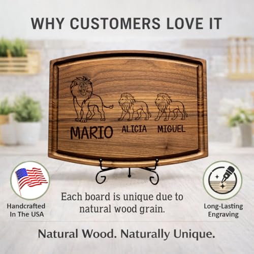 Tabla de cortar personalizada en madera para asado miniatura 3