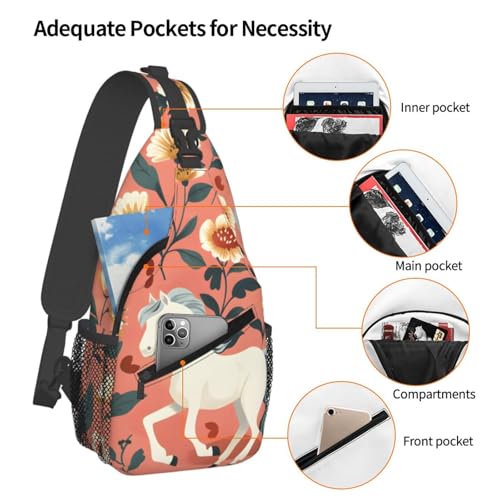 Mochila bandolera blanca para mujer y hombre, ligera y ajustable miniatura 4