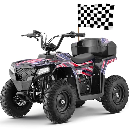 MOSTA 40CC 4-Stroke Gas-Powered ATV, 4 Wheeler Off-Road Dirt Quad for Kids, Max 15.5 MPH, Parental Speed Control with Storage Box, Easy Pull Start...