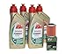 Produktbild Öl Wechselset 4 Liter Castrol SAE 10W-50 Power 1 Racing 4T inkl. Ölfilter Hiflo HF152 für Aprilia ETV RSV SL Tuono, Bombardier Outlander DS, CAN-AM Max