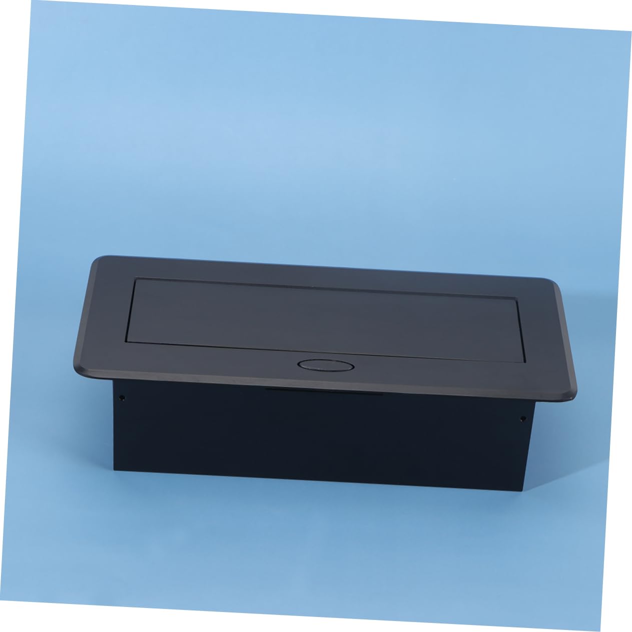 Mikikit Regleta Empotrable de Enchufes Múltiples 3 Tomas Europeas, Mecanismo Clic Integrado, Aleación de Aluminio y Acero, Adecuado para Sala de Conferencias y Aula
