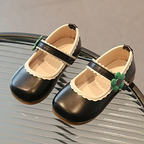 Kids Fuzzy Boots Children Casual Shoes Girl Dress Shoes Flat Sole Light and Comfortable Solid Color Flower Hook2