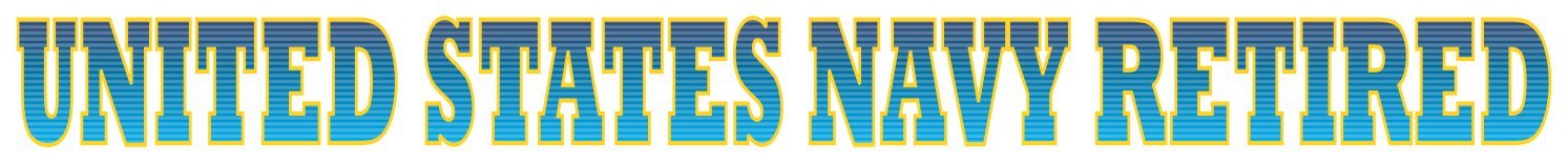 MilitaryBest US Navy Retired Strip Decal Sticker (20 Inch)