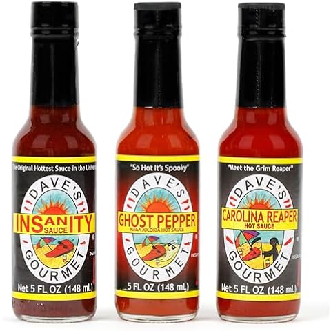 Super Spicy Hot Sauce 5oz 3-Pk (Insanity, Ghost + Carolina Reaper) Cover