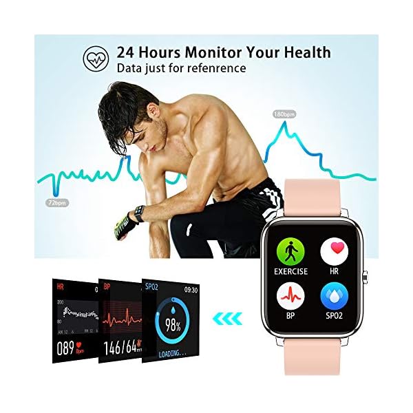 Smart Watch, Reloj Inteligente con Oxígeno Sanguíneo Frecuencia Cardíaca, para Android iOS - Imagen 4