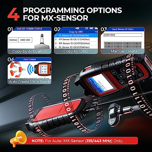 Autel MaxiTPMS TS508WF Kit 2026, TPMS Programming Tool with 8PCS 315 433MHz Sensors (209$), WiFi Ver. of TS508 TS501 Pro TS408s, Relearn/Activate All TPMS Sensor, TPMS Reset, Lifetime Free Update - Image 4