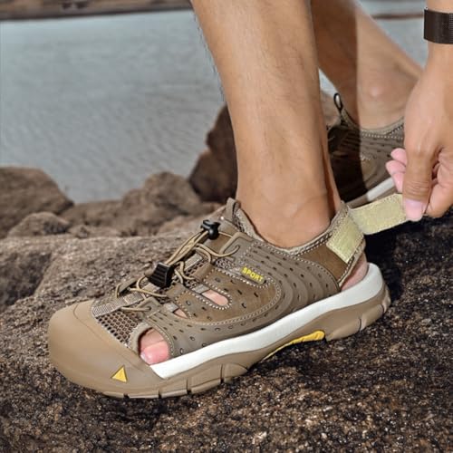 Beach shoes men outdoor breathable toe cap anti slip versatile casual plus size sandals2